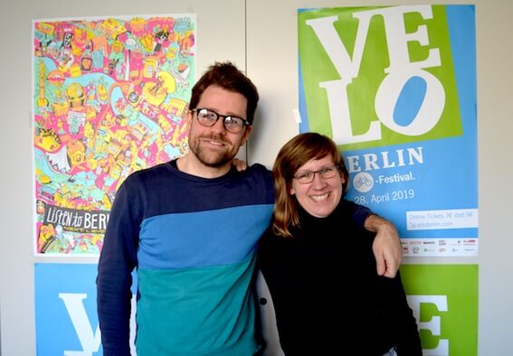 Velokonzept's Christoph Schulz (Communication & Programm) and Katja Richarz (VELOBerlin project manager) © Barry Lyster