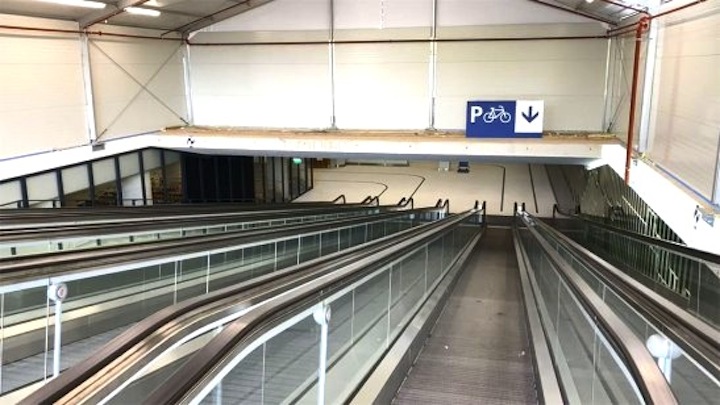 Escalators to new parking garage in The Hague ©