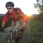 Mike Jones, former DH Nat/l champ on the Yukon River Trail under the midnight sun.