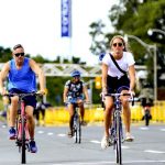 Toronto cyclists on LakeShore W as part of ActiveTO © Nicholas Jones