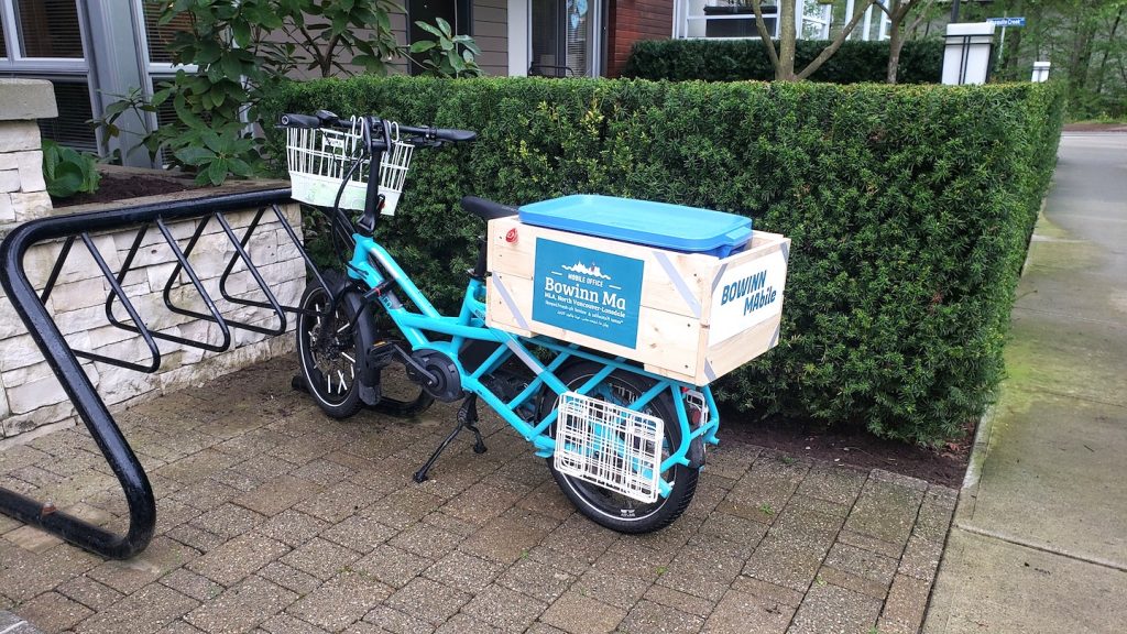 Bowinn Ma's Tern GSD F10 e-cargo bike ready for action. © Bowinn Ma